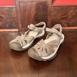 KEEN Rose Sandal Womens Size 8 Taupe Closed Toe Sport Hiking Water Sandals